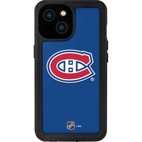 NHL Montreal Canadiens Solid Background iPhone 15 Waterproof Case